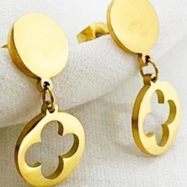 Eternal Glamour, Exclusive, Stainless Steel Earrings, 18K Gold, Buy Eternal Glamour Online